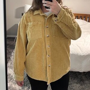 PrettyLittleThing Gold Corduroy Jacket